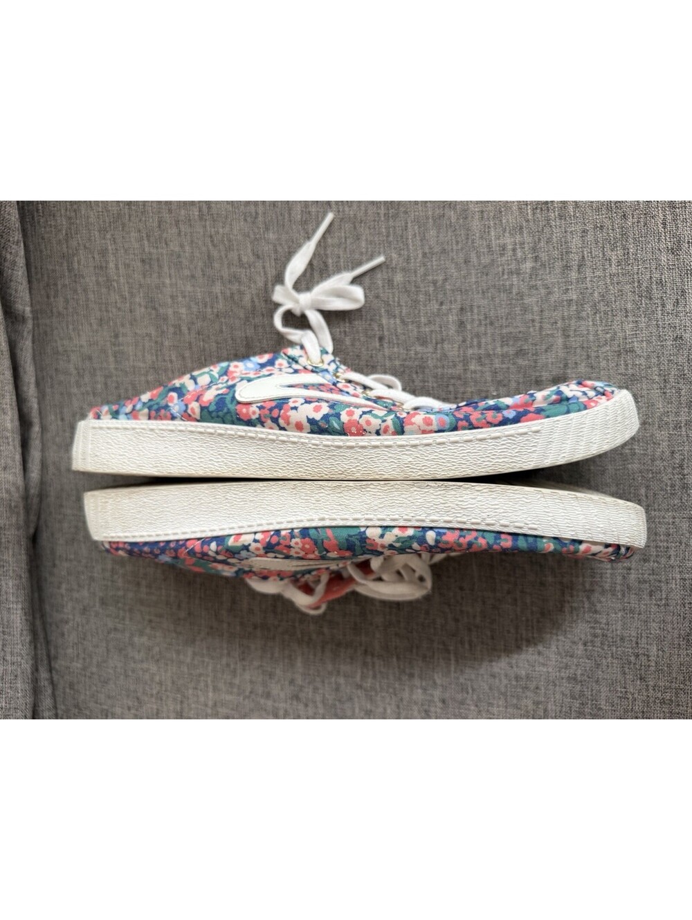 Tretorn Easy Nylite Floral Sneaker Mules Canvas Slip On Shoes Size 10 - Picture 7 of 11